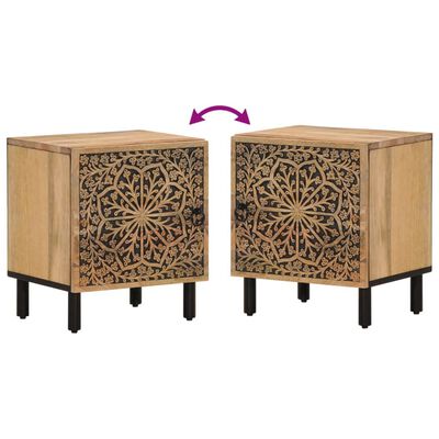 vidaXL Bedside Cabinets 2 pcs 40x33x46 cm Solid Wood Mango