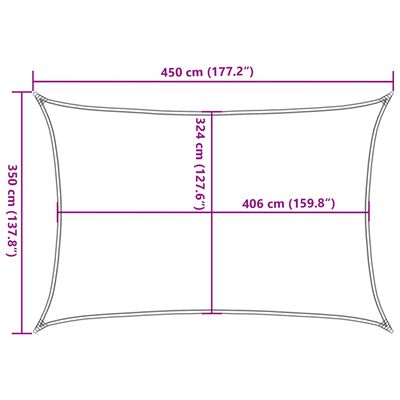 vidaXL Sun Shade Sail Sand 4.5x3.5 m 100% Polyester Oxford