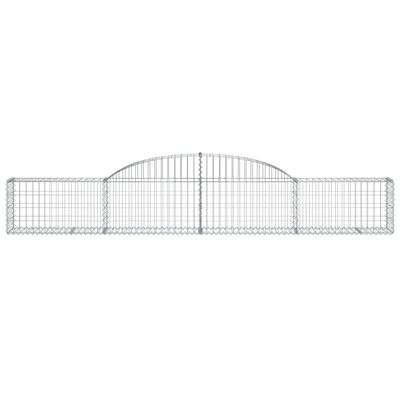 vidaXL Arched Gabion Baskets 9 pcs 300x30x40/60 cm Galvanised Iron