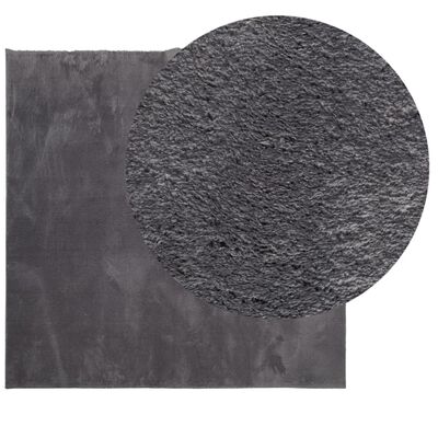 vidaXL Rug HUARTE Short Pile Soft and Washable Anthracite 240x240 cm