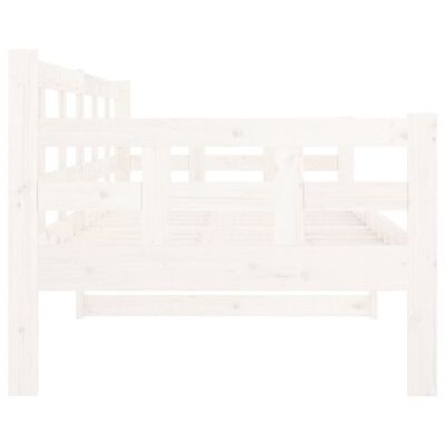 vidaXL Day Bed without Mattress White Solid Wood Pine 80x200 cm