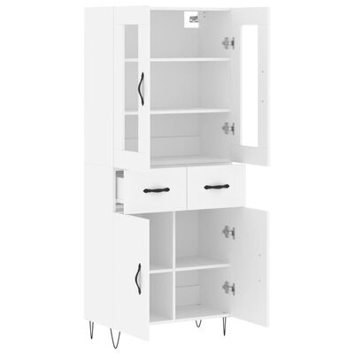 vidaXL Highboard White 69.5x34x180 cm Engineered Wood