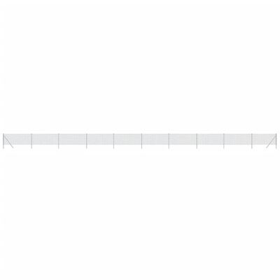 vidaXL Chain Link Fence Silver 1.1x25 m