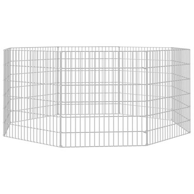 vidaXL Free Range Animal Enclosure 8-Panel 54x60 cm Galvanised Iron