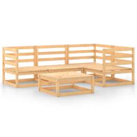 vidaXL 5 Piece Garden Lounge Set Solid Wood Pine