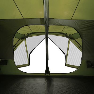 vidaXL Family Tent 10-Person Green Quick Release Waterproof