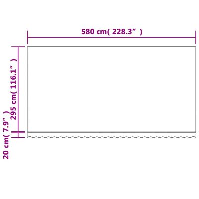 vidaXL Replacement Fabric for Awning Multicolour Stripe 6x3 m