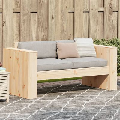 vidaXL Garden Sofa 2-Seater 134x60x62 cm Solid Wood Pine