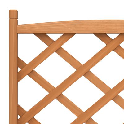 vidaXL Planter with Trellis Brown Solid Wood Fir