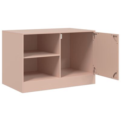 vidaXL TV Cabinet Pink 67x39x44 cm Steel