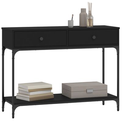 vidaXL Console Table Black 100x34.5x75 cm Engineered Wood