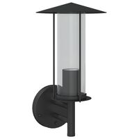 vidaXL Outdoor Wall Light Black Stainless Steel