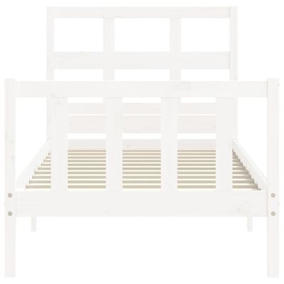 vidaXL Bed Frame without Mattress White 100x200 cm Solid Wood Pine