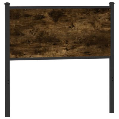 vidaXL Headboard Smoked Oak 75 cm Engineered Wood and Steel