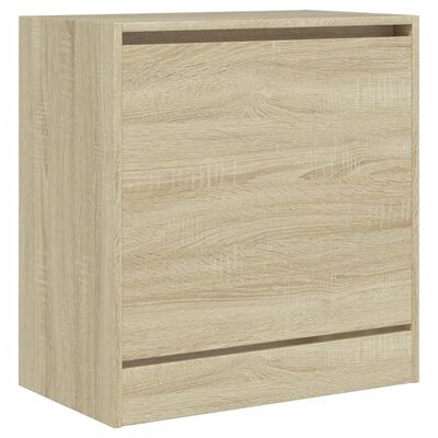 vidaXL Shoe Cabinet Sonoma Oak 60x34x63.5 cm Engineered Wood