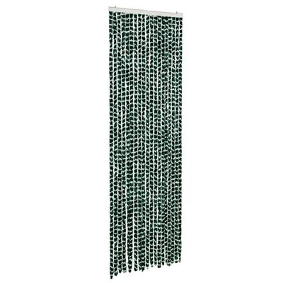 vidaXL Insect Curtain Green and White 56x185 cm Chenille