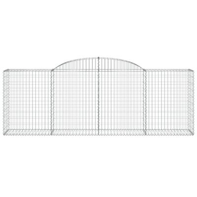 vidaXL Arched Gabion Baskets 20 pcs 300x50x100/120 cm Galvanised Iron