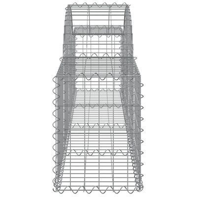 vidaXL Arched Gabion Baskets 6 pcs 200x30x40/60 cm Galvanised Iron