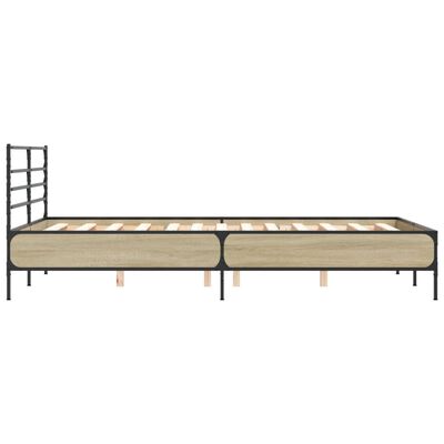 vidaXL Bed Frame without Mattress Sonoma Oak 135x190 cm Double