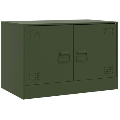 vidaXL TV Cabinet Olive Green 67x39x44 cm Steel