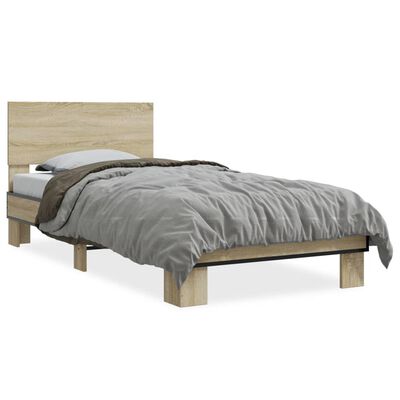 vidaXL Bed Frame without Mattress Sonoma Oak 90x200 cm