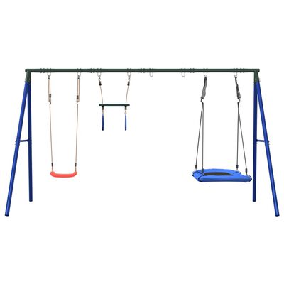 vidaXL Outdoor Swing Set with Swing, Trapeze, Nest Swing