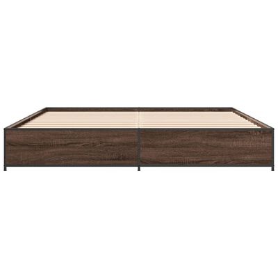 vidaXL Bed Frame without Mattress Brown Oak 160x200 cm