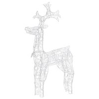 vidaXL Reindeer Christmas Decoration 90 LEDs 60x16x100 cm Acrylic