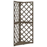 vidaXL Corner Trellis Grey 50x50x145 cm Solid Fir Wood