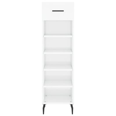 vidaXL Shoe Cabinet High Gloss White 30x35x105 cm Engineered Wood