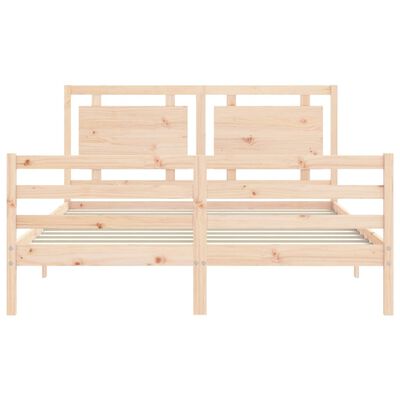 vidaXL Bed Frame without Mattress King Size Solid Wood