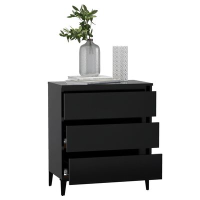 vidaXL Sideboard Black 60x35x69 cm Engineered Wood