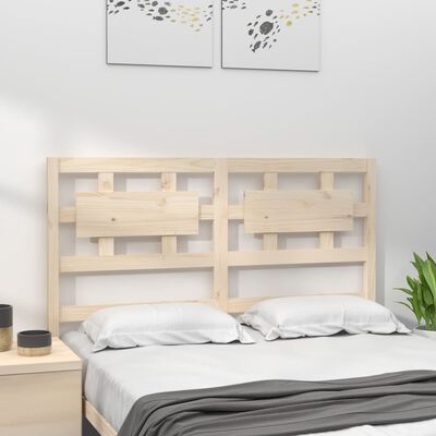 vidaXL Bed Headboard 140.5x4x100 cm Solid Wood Pine