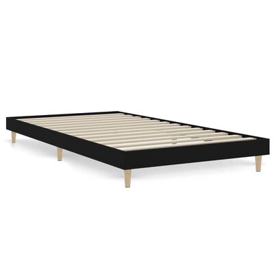 vidaXL Bed Frame without Mattress Black 100x200 cm Engineered Wood