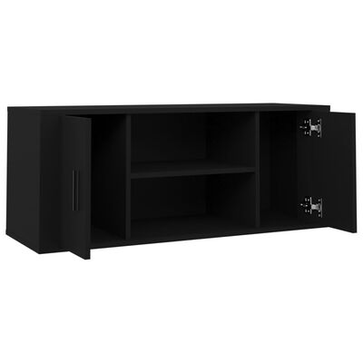 vidaXL TV Cabinet Black 100x35x40 cm Engineered Wood