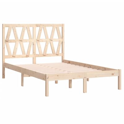 vidaXL Bed Frame without Mattress Solid Wood 120x200 cm (810012+818610)