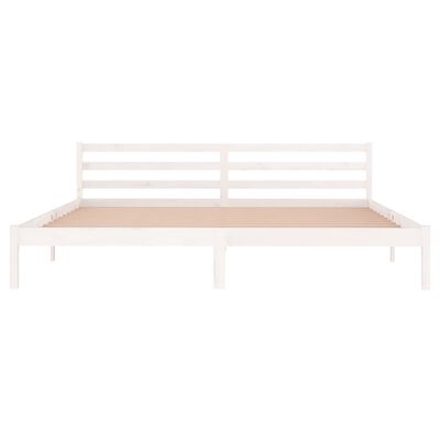 vidaXL Bed Frame without Mattress Solid Wood Pine 200x200 cm White