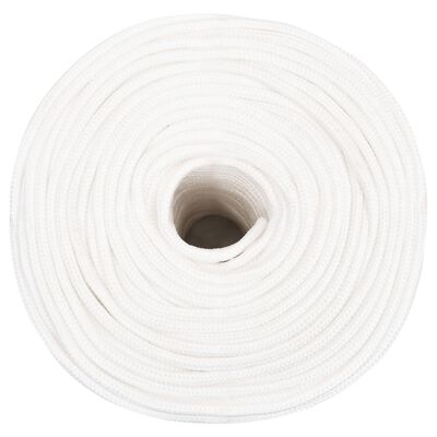 vidaXL Boat Rope Full White 6 mm 100 m Polypropylene