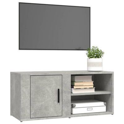 vidaXL TV Cabinet Concrete Grey 80x31,5x36 cm Engineered Wood