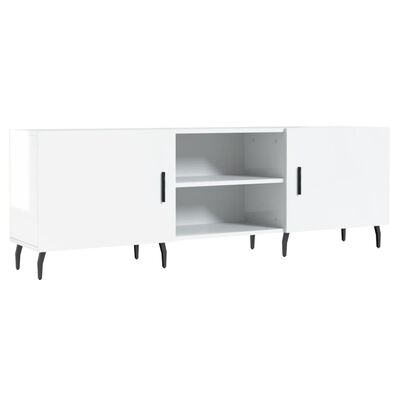 vidaXL TV Cabinet High Gloss White 150x30x50 cm Engineered Wood