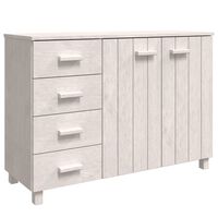 vidaXL Sideboard HAMAR White 113x40x80 cm Solid Wood Pine