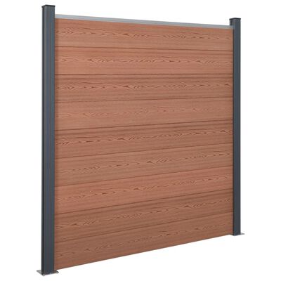 vidaXL Fence Panel Set Brown 699x186 cm WPC