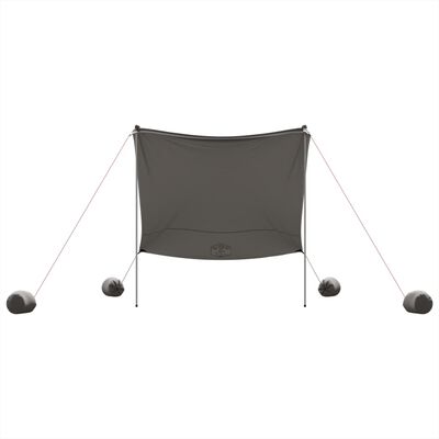 vidaXL Beach Canopy with Sand Anchors Grey 214x236 cm