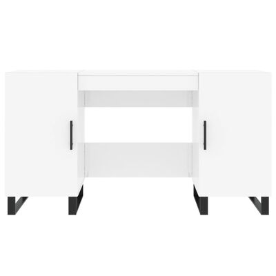 vidaXL Desk High Gloss White 140x50x75 cm Engineered Wood