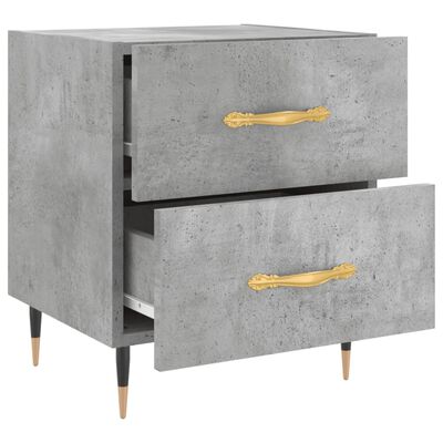 vidaXL Bedside Cabinets 2 pcs Concrete Grey 40x35x47.5 cm Engineered Wood