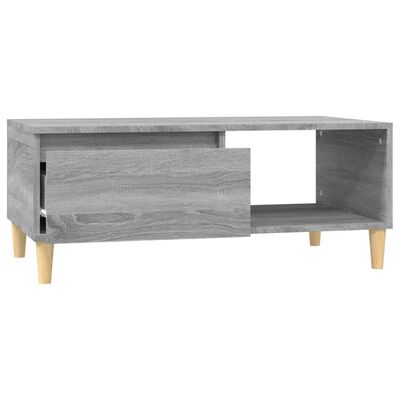 vidaXL Coffee Table Grey Sonoma 90x50x36.5 cm Engineered Wood