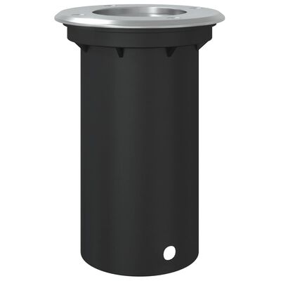 vidaXL Outdoor Ground Light Round Black 10.5x10.5cm Die-cast Aluminium