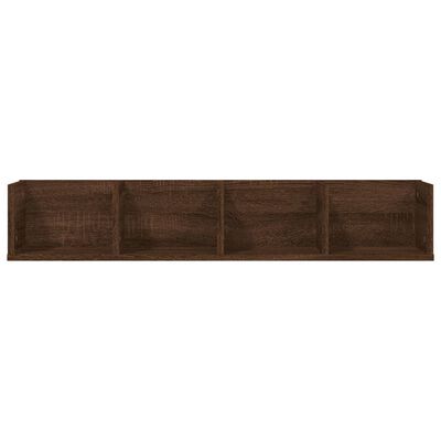 vidaXL CD Wall Shelf Brown Oak 100x18x18 cm Engineered Wood