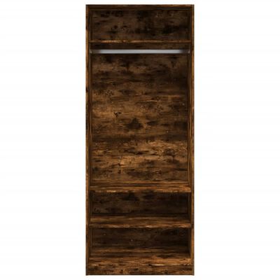 vidaXL Wardrobe Smoked Oak 80x50x200 cm Engineered Wood