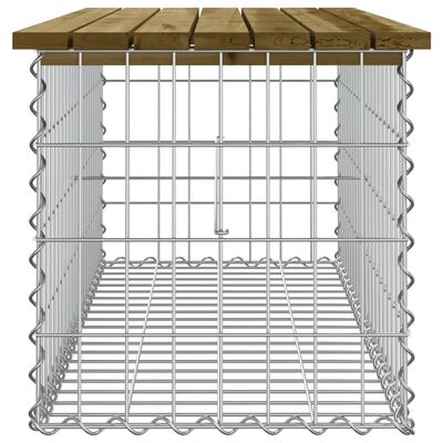 vidaXL Garden Bench Gabion Design 103x44x42 cm Impregnated Wood Pine